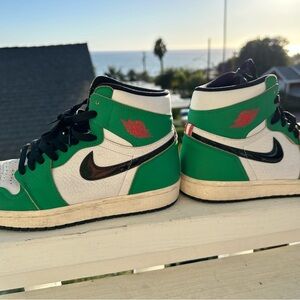 Nike Air Jordan Lucky Green Black White high top Women’s 8 Euro 39